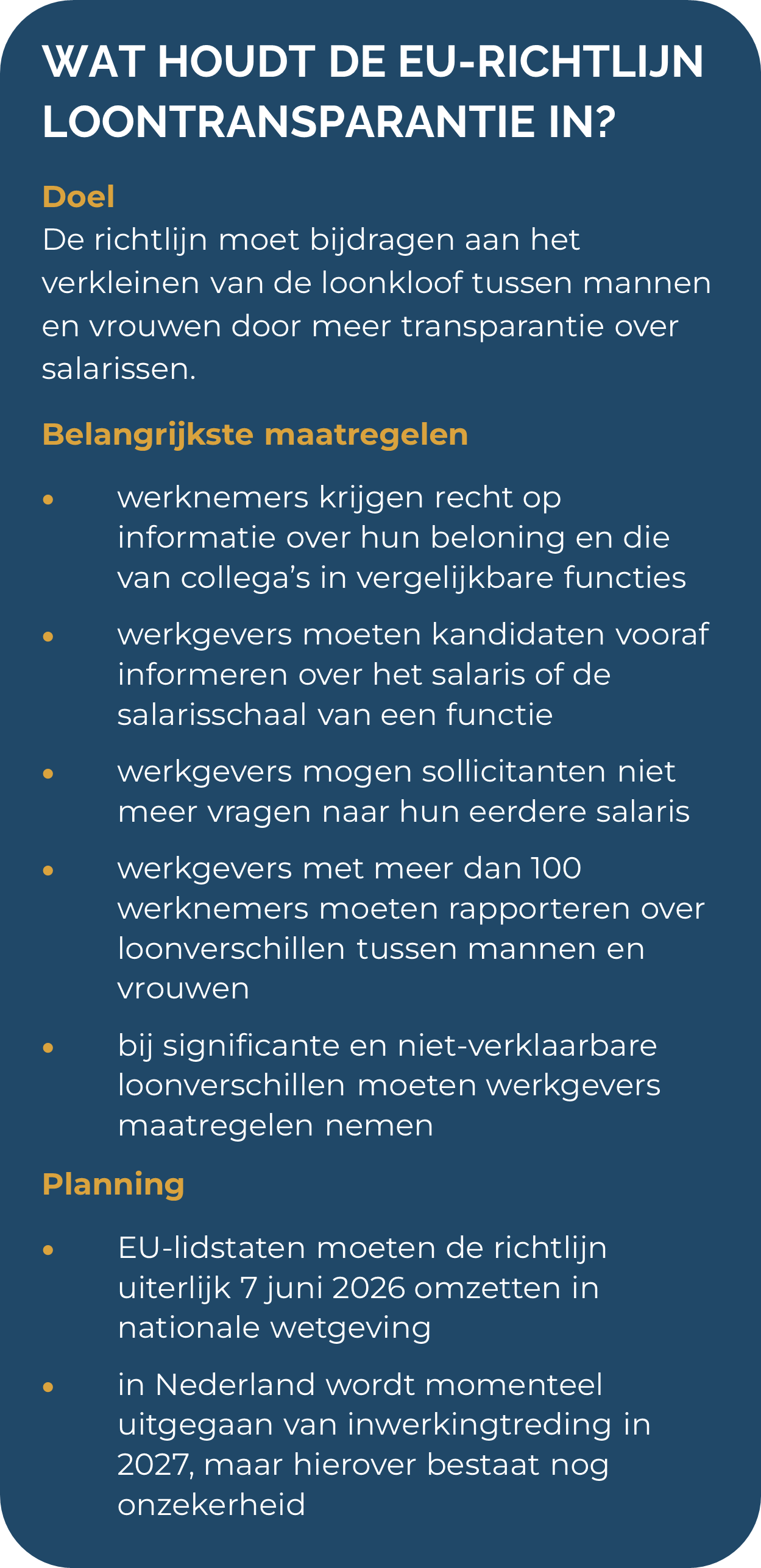 Kader wet loontransparantie